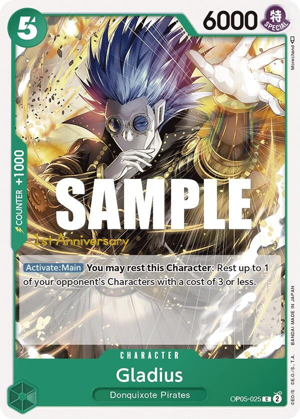 Image for Gladius (Awakening of the New Era: 1st Anniversary Tournament Cards) (OP05-025) - One Piece Card Game
