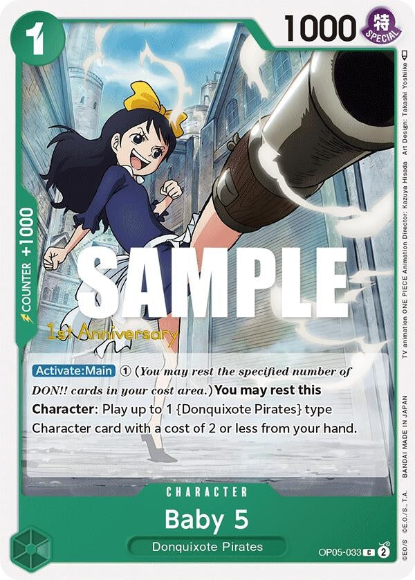 Image for Baby 5 (033) (Awakening of the New Era: 1st Anniversary Tournament Cards) (OP05-033) - One Piece Card Game