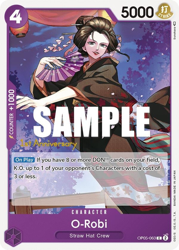 Image for O-Robi (Awakening of the New Era: 1st Anniversary Tournament Cards) (OP05-063) - One Piece Card Game