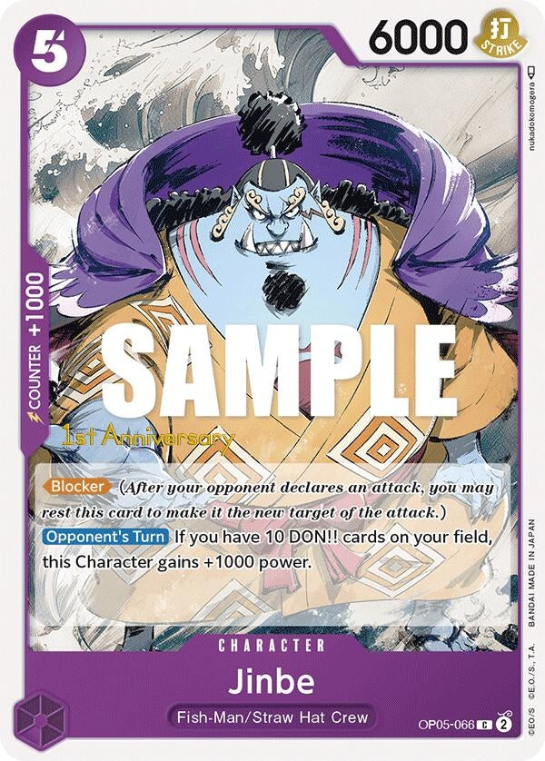 Image for Jinbe (Awakening of the New Era: 1st Anniversary Tournament Cards) (OP05-066) - One Piece Card Game