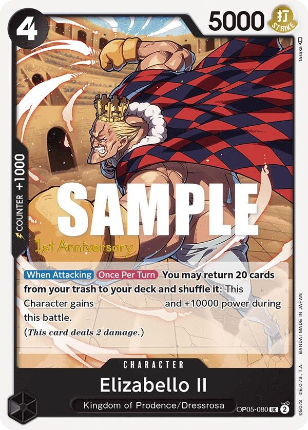 Image for Elizabello II (Awakening of the New Era: 1st Anniversary Tournament Cards) (OP05-080) - One Piece Card Game