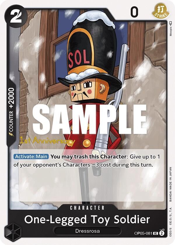 Image for One-Legged Toy Soldier (Awakening of the New Era: 1st Anniversary Tournament Cards) (OP05-081) - One Piece Card Game