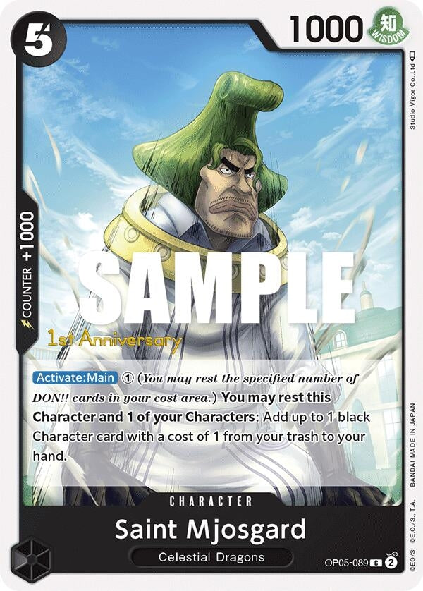 Image for Saint Mjosgard (Awakening of the New Era: 1st Anniversary Tournament Cards) (OP05-089) - One Piece Card Game