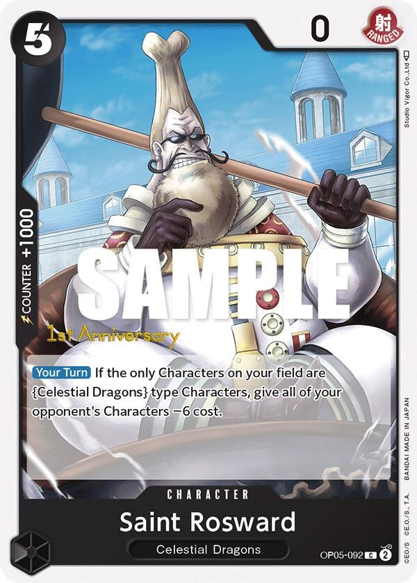 Image for Saint Rosward (Awakening of the New Era: 1st Anniversary Tournament Cards) (OP05-092) - One Piece Card Game