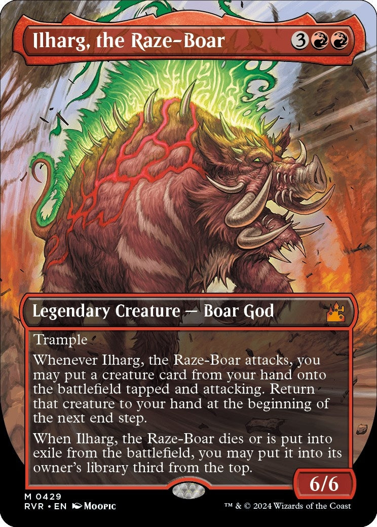 Image for Ilharg, the Raze-Boar (Anime Borderless) (Ravnica Remastered) (429) - Magic: The Gathering