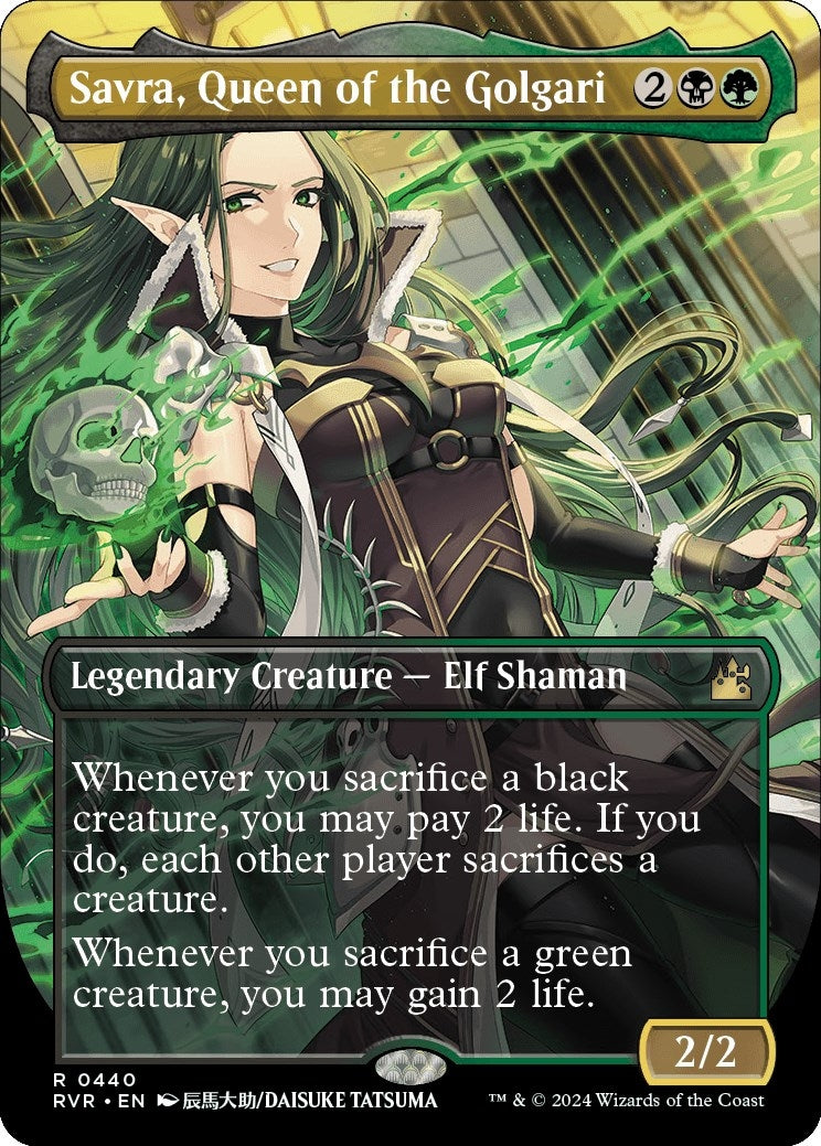 Image for Savra, Queen of the Golgari (Anime Borderless) (Ravnica Remastered) (440) - Magic: The Gathering