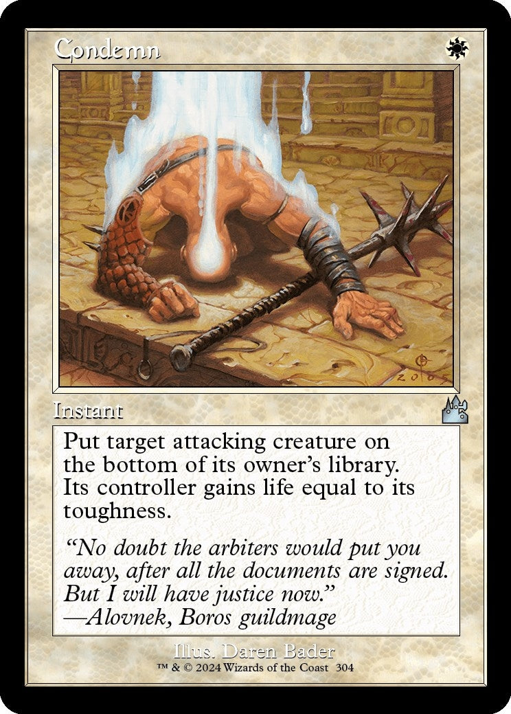 Image for Condemn (Retro Frame) (Ravnica Remastered) (304) - Magic: The Gathering