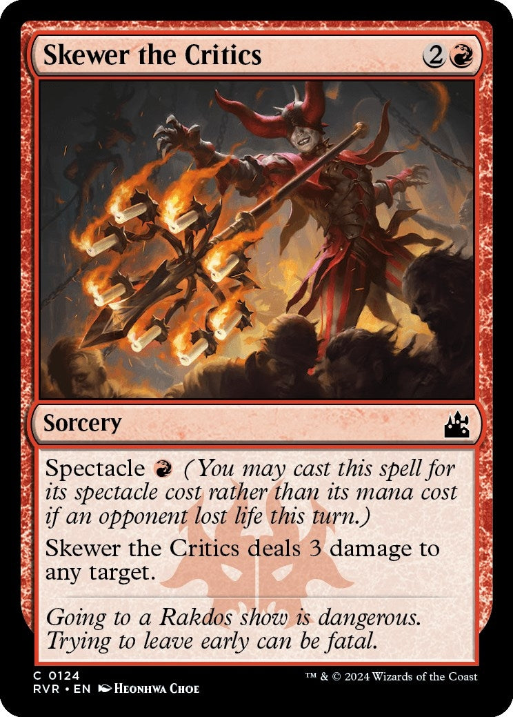 Image for Skewer the Critics (Ravnica Remastered) (124) - Magic: The Gathering
