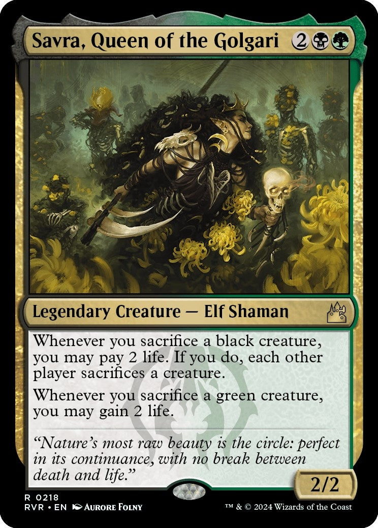 Image for Savra, Queen of the Golgari (Ravnica Remastered) (218) - Magic: The Gathering