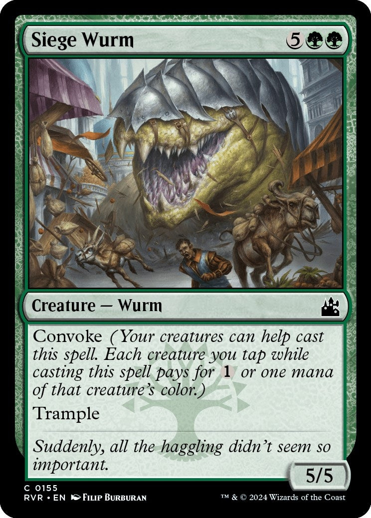 Image for Siege Wurm (Ravnica Remastered) (155) - Magic: The Gathering