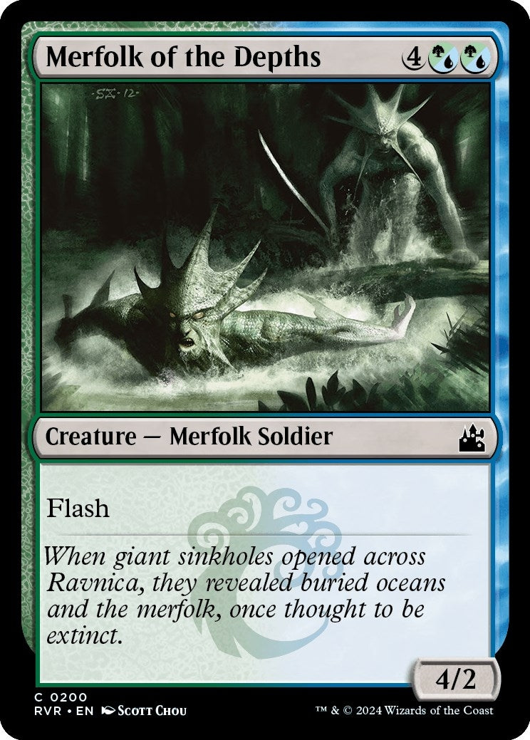 Image for Merfolk of the Depths (Ravnica Remastered) (200) - Magic: The Gathering