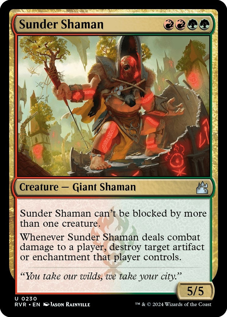 Image for Sunder Shaman (Ravnica Remastered) (230) - Magic: The Gathering
