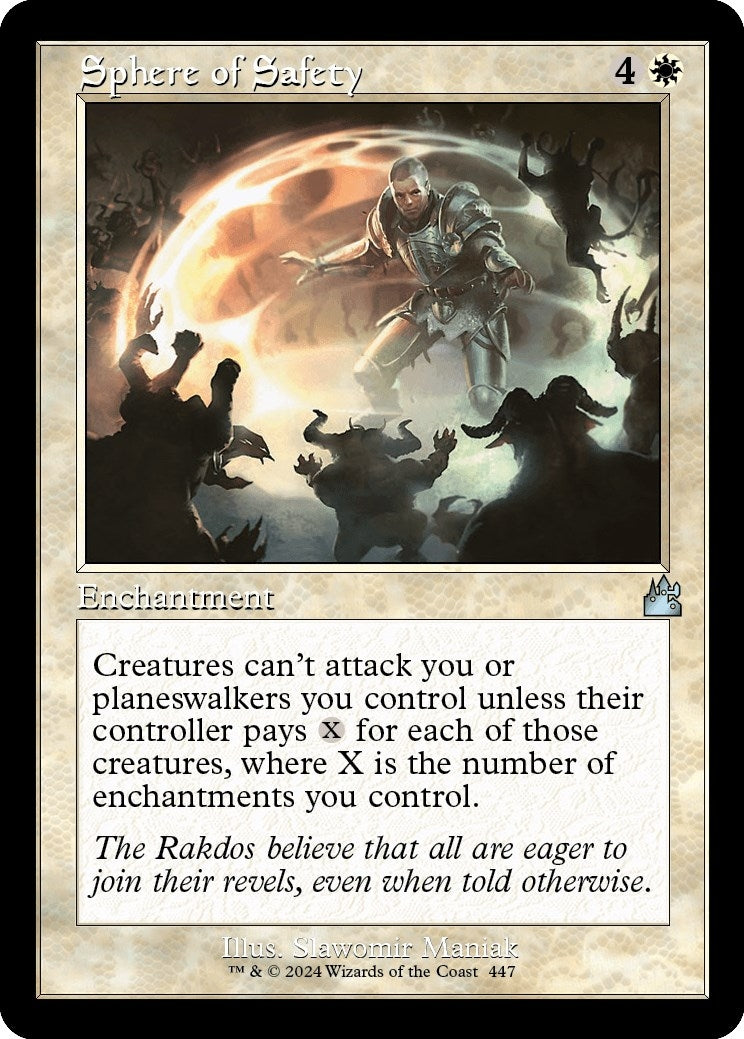Image for Sphere of Safety (Retro Frame) (Ravnica Remastered) (447) - Magic: The Gathering
