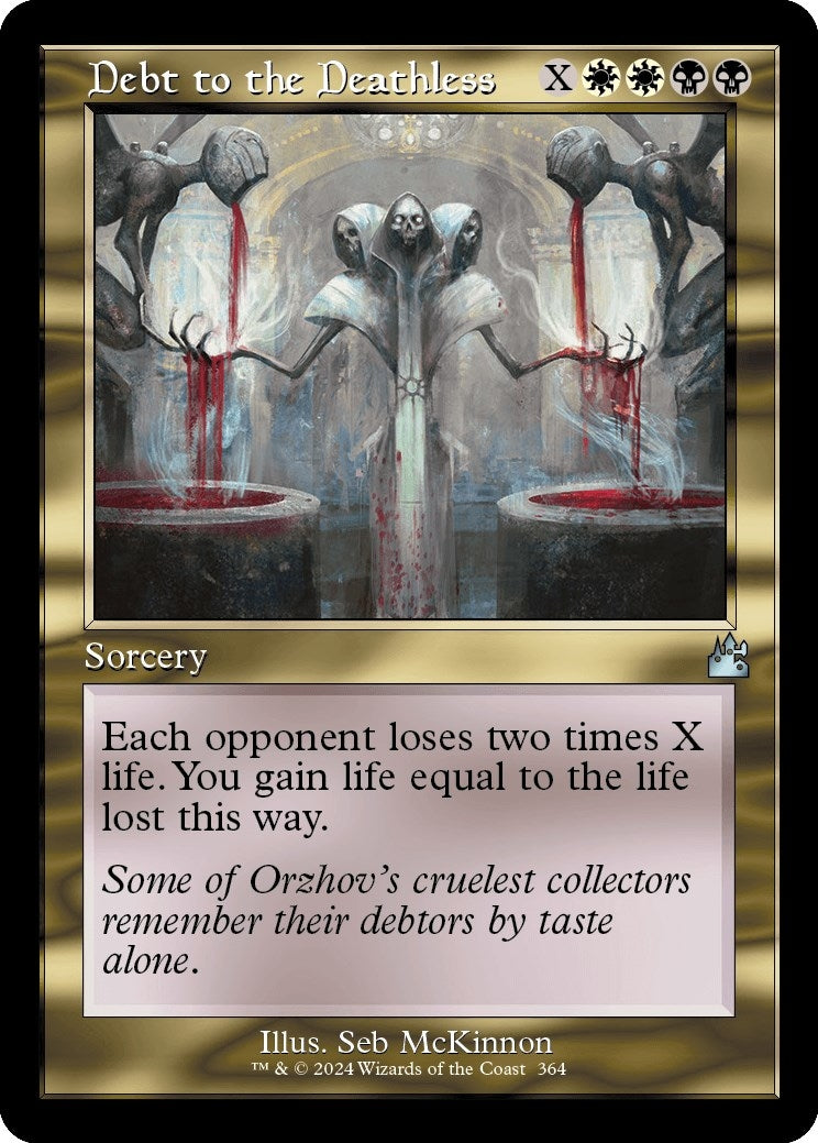Image for Debt to the Deathless (Retro Frame) (Ravnica Remastered) (364) - Magic: The Gathering