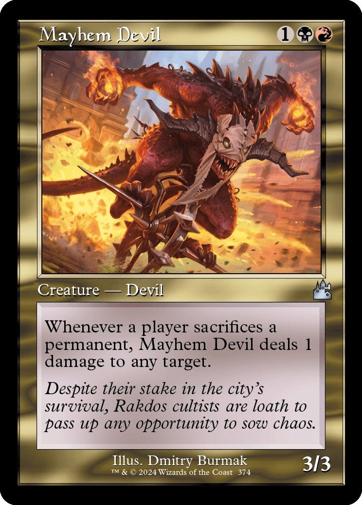 Image for Mayhem Devil (Retro Frame) (Ravnica Remastered) (374) - Magic: The Gathering