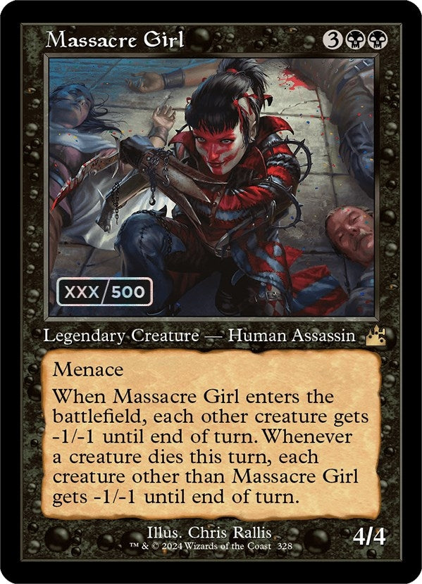 Image for Massacre Girl (Retro Frame) (Serial Numbered) (Ravnica Remastered) (328) - Magic: The Gathering