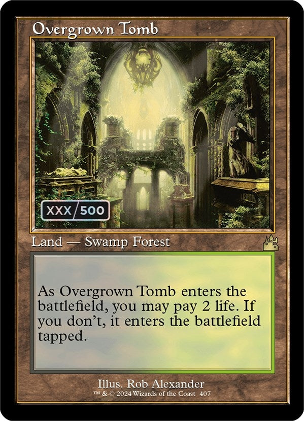 Image for Overgrown Tomb (Retro Frame) (Serial Numbered) (Ravnica Remastered) (407) - Magic: The Gathering