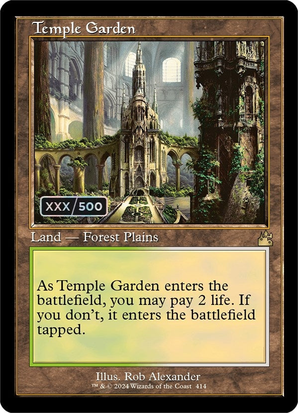 Image for Temple Garden (Retro Frame) (Serial Numbered) (Ravnica Remastered) (414) - Magic: The Gathering