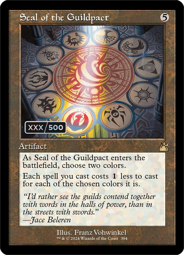 Image for Seal of the Guildpact (Retro Frame) (Serial Numbered) (Ravnica Remastered) (394) - Magic: The Gathering