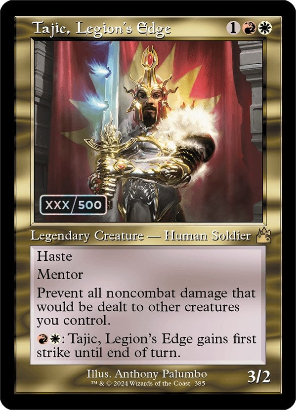 Image for Tajic, Legion's Edge (Retro Frame) (Serial Numbered) (Ravnica Remastered) (385) - Magic: The Gathering