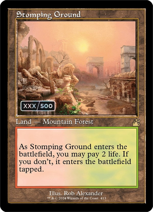 Image for Stomping Ground (Retro Frame) (Serial Numbered) (Ravnica Remastered) (413) - Magic: The Gathering
