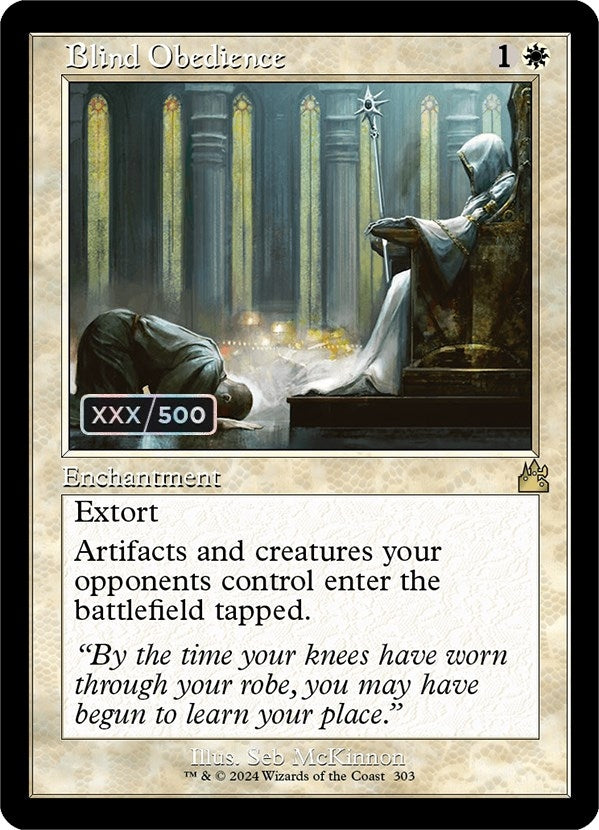Image for Blind Obedience (Retro Frame) (Serial Numbered) (Ravnica Remastered) (303) - Magic: The Gathering