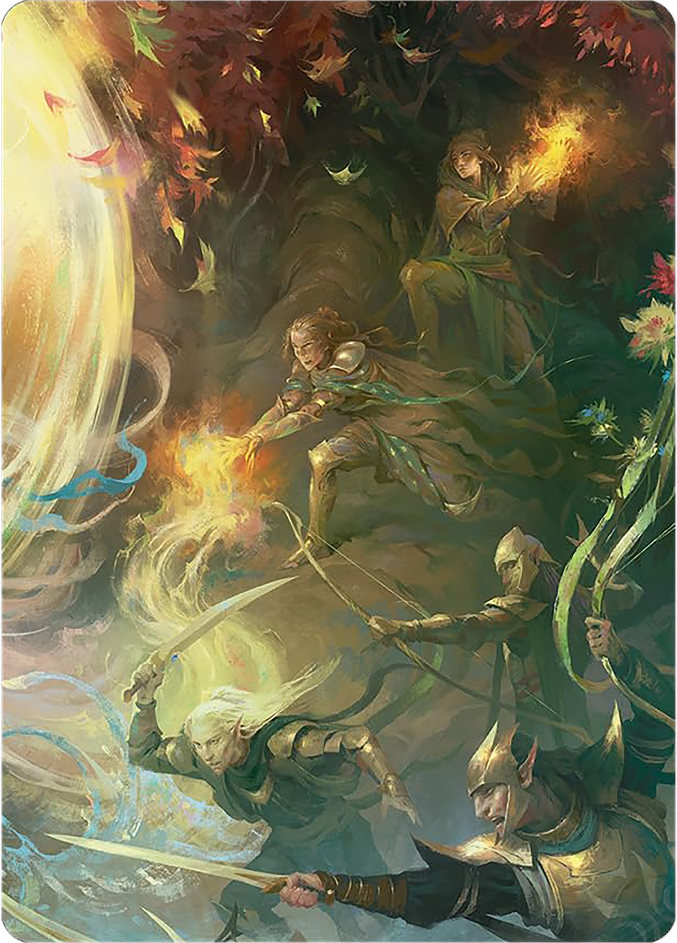 Image for Rally the Galadhrim Art Card (Art Series: Universes Beyond: The Lord of the Rings: Tales of Middle-earth) (9) - Magic: The Gathering