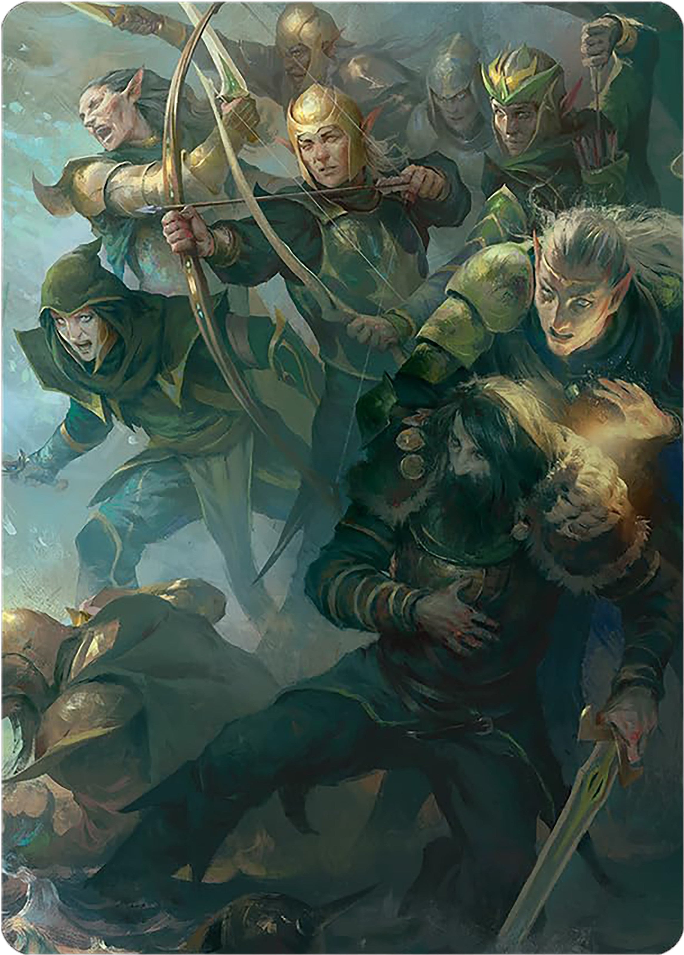Image for Galadhrim Brigade Art Card (Art Series: Universes Beyond: The Lord of the Rings: Tales of Middle-earth) (12) - Magic: The Gathering