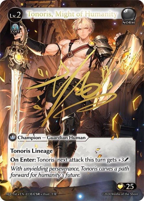 Image for Tonoris, Might of Humanity (CSR) (013B) (ALC1E) (Alchemical Revolution) (013B) - Grand Archive TCG
