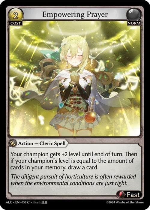 Image for Empowering Prayer (Alchemical Revolution) (051) - Grand Archive TCG