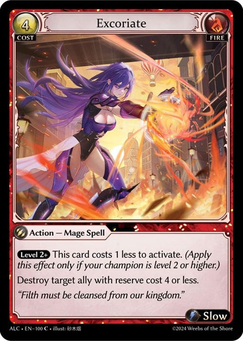 Image for Excoriate (Alchemical Revolution) (100) - Grand Archive TCG
