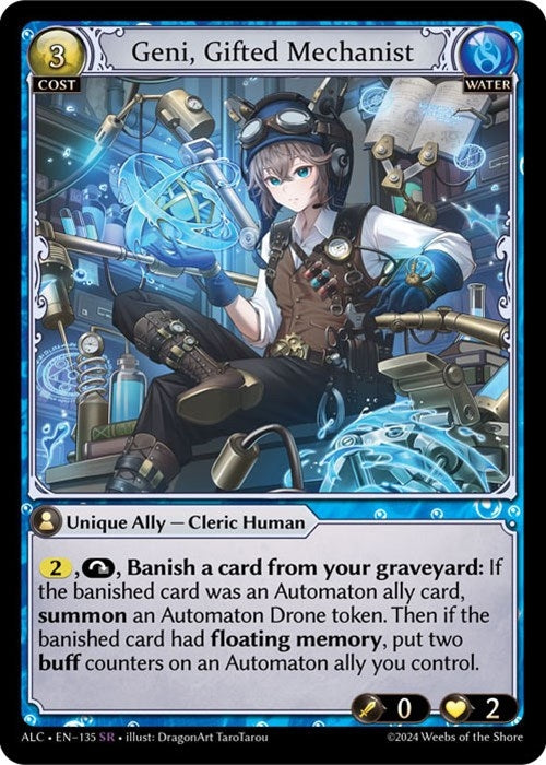 Image for Geni, Gifted Mechanist (Alchemical Revolution) (135) - Grand Archive TCG