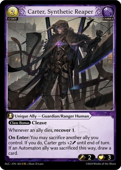 Image for Carter, Synthetic Reaper (Alchemical Revolution) (203) - Grand Archive TCG