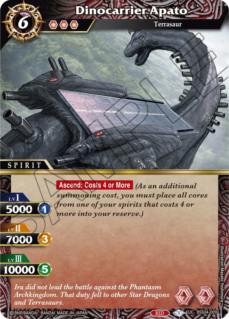 Image for Dinocarrier Apato (Savior of Chaos) (BSS04-009) - Battle Spirits Saga