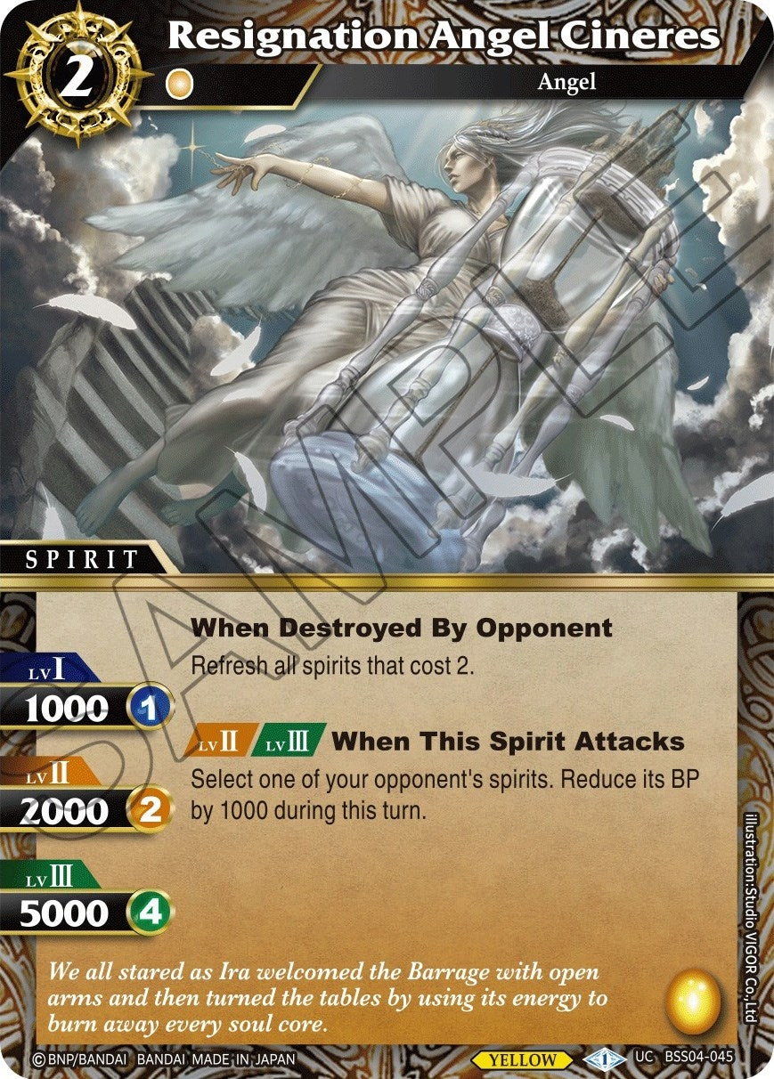 Image for Resignation Angel Cineres (Savior of Chaos) (BSS04-045) - Battle Spirits Saga