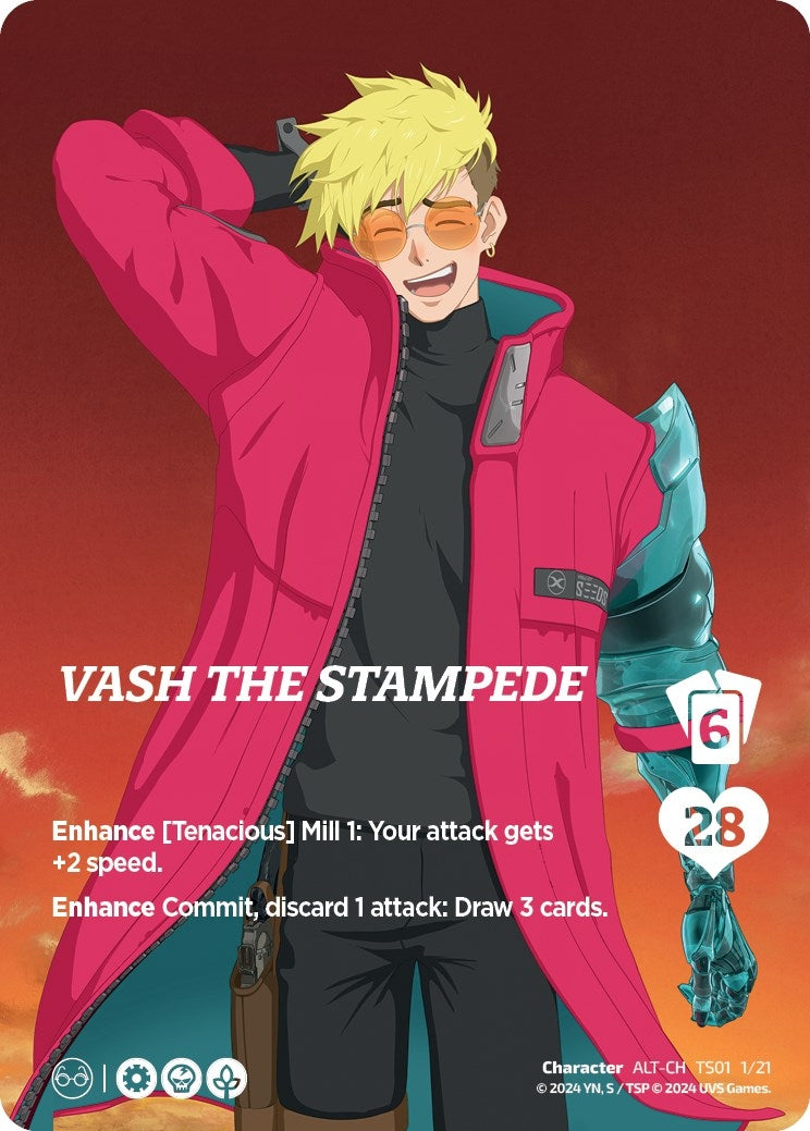 Image for Vash the Stampede (Alternate Art) (Challenger Series: Cowboy Bebop and Trigun Stampede) (TS01 1/21) - UniVersus