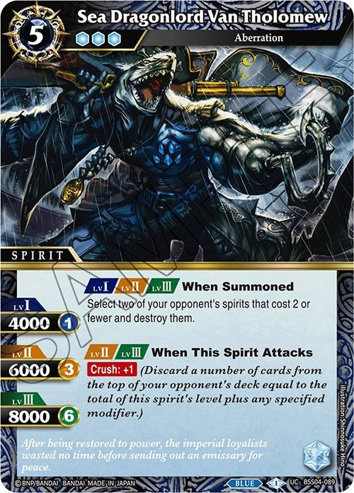 Image for Sea Dragonlord Van Tholomew (Savior of Chaos) (BSS04-089) - Battle Spirits Saga