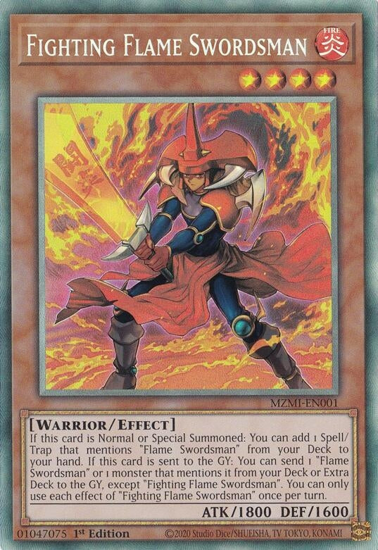 Image for Fighting Flame Swordsman (CR) (Maze of Millennia) (MZMI-EN001) - YuGiOh