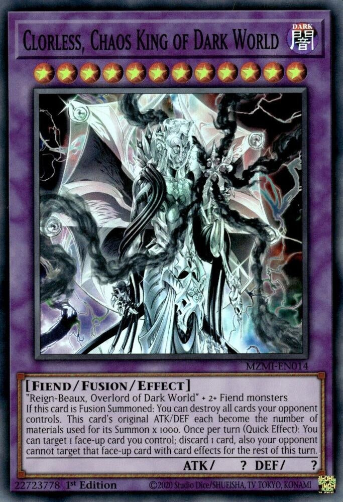 Image for Clorless, Chaos King of Dark World (Maze of Millennia) (MZMI-EN014) - YuGiOh