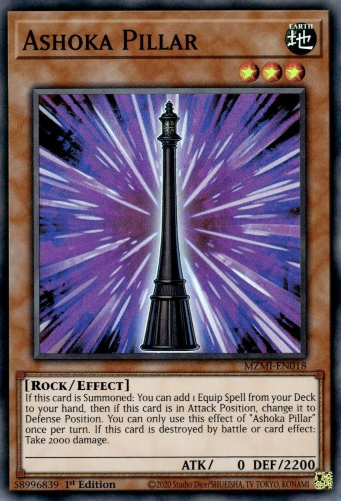 Image for Ashoka Pillar (Maze of Millennia) (MZMI-EN018) - YuGiOh