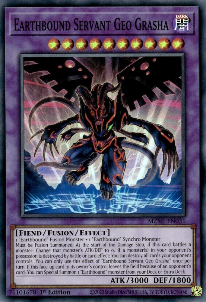 Image for Earthbound Servant Geo Grasha (Maze of Millennia) (MZMI-EN031) - YuGiOh