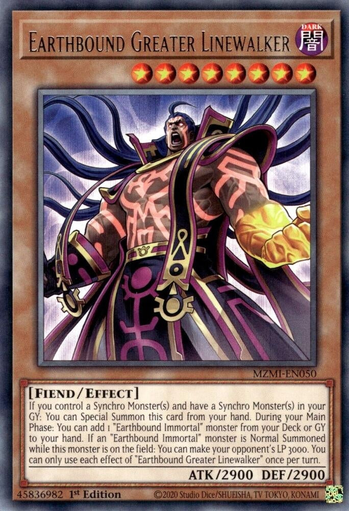 Image for Earthbound Greater Linewalker (Maze of Millennia) (MZMI-EN050) - YuGiOh