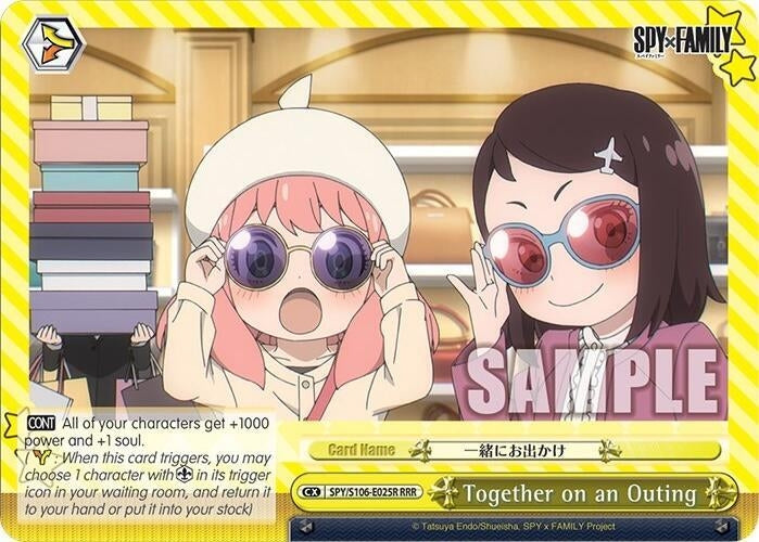 Image for Together on an Outing (RRR) (SPY x FAMILY) (SPY/S106-E025R RRR) - Weiss Schwarz