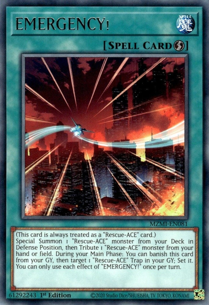 Image for EMERGENCY! (Maze of Millennia) (MZMI-EN081) - YuGiOh