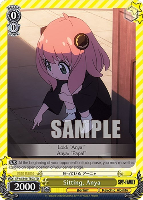 Image for Sitting, Anya (SPY x FAMILY) (SPY/S106-TE03 TD) - Weiss Schwarz