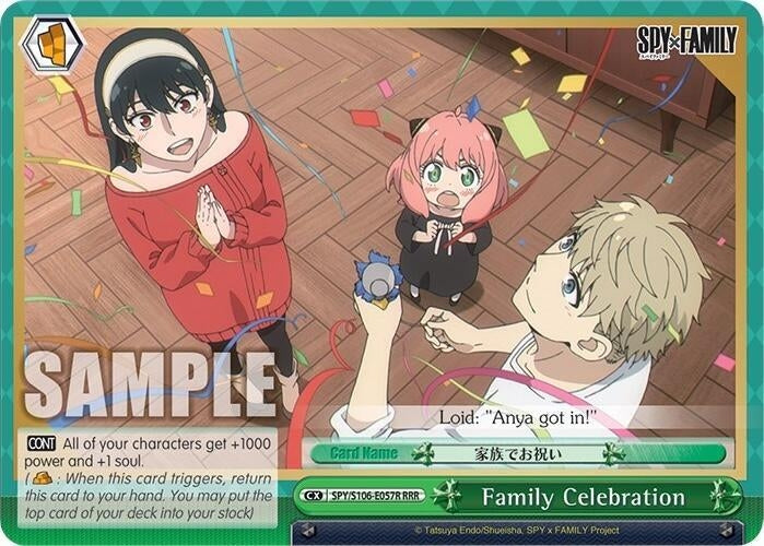Image for Family Celebration (RRR) (SPY x FAMILY) (SPY/S106-E057R RRR) - Weiss Schwarz