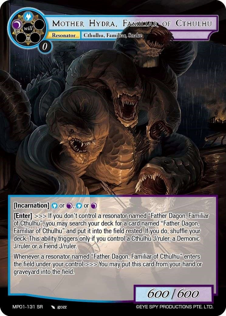 Image for Mother Hydra, Familiar of Cthulhu (Masterpiece "Pilgrim-Memories") (MP01-131 SR) - Force of Will