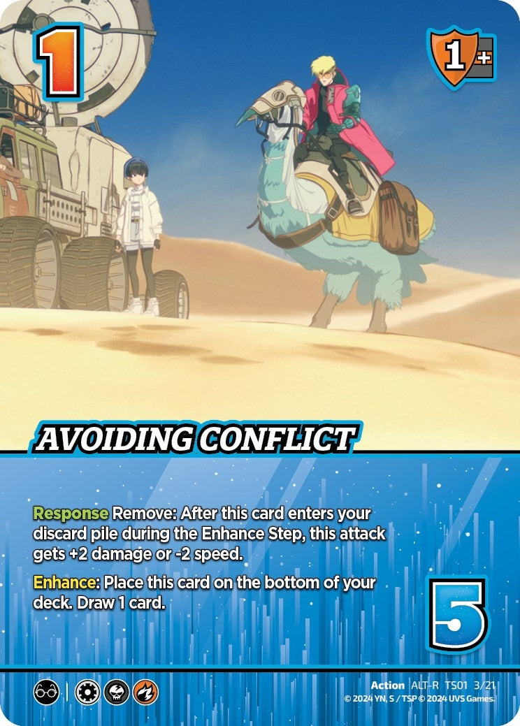 Image for Avoiding Conflict (Alternate Art) (Challenger Series: Cowboy Bebop and Trigun Stampede) (TS01 3/21) - UniVersus