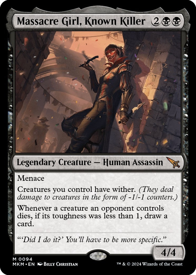 Image for Massacre Girl, Known Killer (Murders at Karlov Manor) (94) - Magic: The Gathering