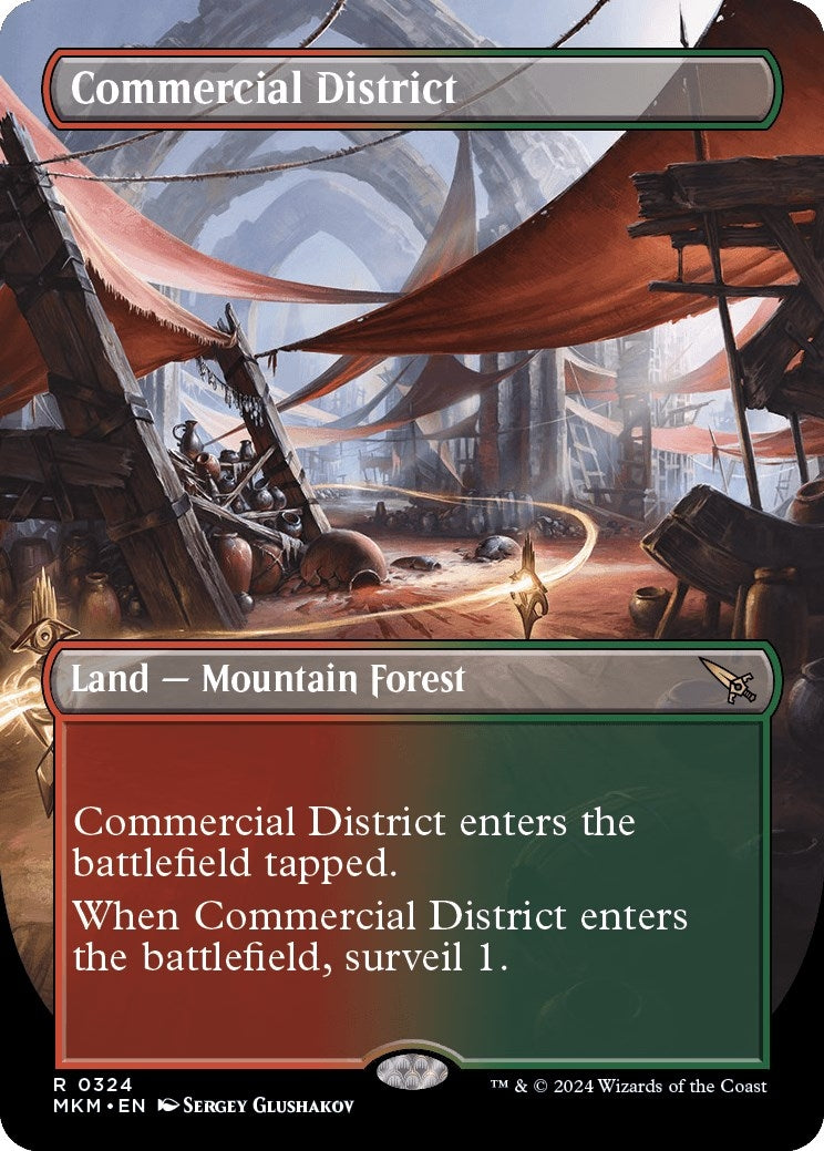 Image for Commercial District (Borderless) (Murders at Karlov Manor) (324) - Magic: The Gathering